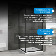 Душевой уголок ABBER Schwarzer Diamant AG0A100B