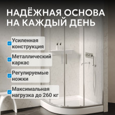 Душевой поддон ABBER AD3A080 80х80 четверть круга, акриловый, белый