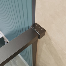 Душевая дверь шириной 150см BelBagno SOFT_CLOSE-1-BF-1-150-C-GM профиль оружейная сталь, стекло прозрачное