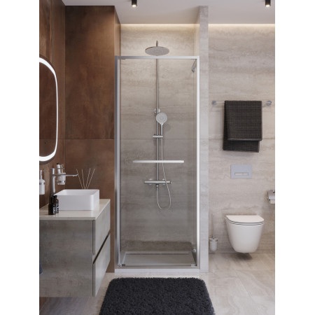 Душевая дверь Cezares LUX-B-FS-1-80-C-CR, 80х195, профиль хром, стекло прозрачное Душевая дверь Cezares LUX-B-FS-1-80-C-CR, 80х195, профиль хром, стекло прозрачное