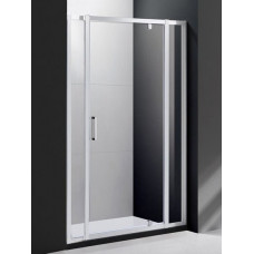 Дверь в проём Cezares MOLVENO-BA-12-90+60-C-Cr-IV, 150х195, профиль хром, стекло прозрачное