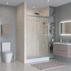 Душевая дверь шириной 151см BelBagno MARINO-2-BF-1-150-C-CR профиль хром, стекло прозрачное