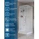 Душевая кабина BelBagno UNO-CAB-A-1-90-C-Cr-Bi-TOP-L, левосторонняя