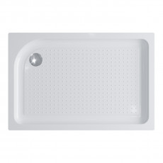 Акриловый поддон 120х80 левосторонний BelBagno TRAY-BB-AH-120/80-15-W-L с сифоном