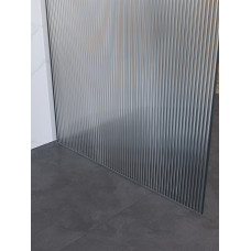 Душевая перегородка BelBagno UNO-L-1-TB-100-FL-Cr профиль хром, стекло  рифленое FLUTTO