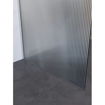 Душевая перегородка BelBagno UNO-L-1-TB-100-FL-Cr профиль хром, стекло рифленое FLUTTO Душевая перегородка BelBagno UNO-L-1-TB-100-FL-Cr профиль хром, стекло рифленое FLUTTO