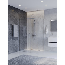 Душевой уголок Cezares PLANE-AH-1-140/100-C-CR, 140х100х195, профиль хром, стекло прозрачное