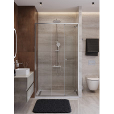 Душевая дверь Cezares LUX-B-FS-11-120-C-CR, 120х195, профиль хром, стекло прозрачное
