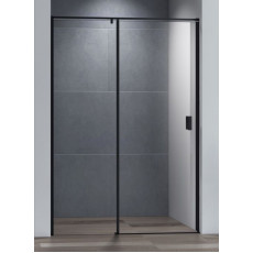 Душевая дверь Cezares URBAN-B-12-140-C-NERO, 140х195, профиль черный, стекло прозрачное