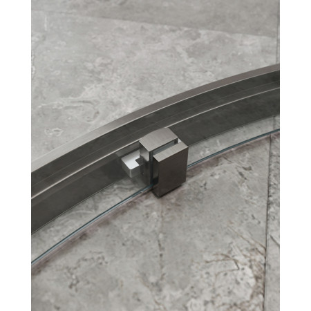 Душевой уголок Cezares MOLVENO-RH-11-120/110-C-GM-IV, 120х110х195, профиль оружейная сталь, прозрачное стекло
