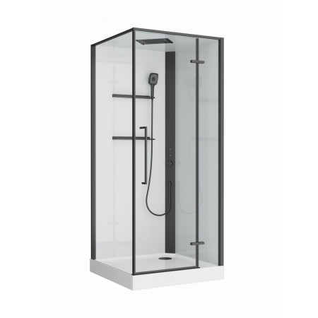 Душевая кабина BelBagno UNO-CAB-A-1-90-C-NERO-Bi-TOP-R правосторонняя Душевая кабина BelBagno UNO-CAB-A-1-90-C-NERO-Bi-TOP-R правосторонняя
