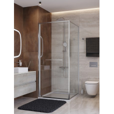 Душевой уголок Cezares LUX-AH-FS-1-90/100-C-CR, 90х100х195, профиль хром, стекло прозрачное