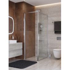 Душевой уголок Cezares LUX-AH-FS-1-80/90-C-CR, 80х90х195, профиль хром, стекло прозрачное