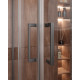Душевой уголок Cezares MOLVENO-AH-21-100+20-C-GM-IV, 120х100х195, профиль оружейная сталь, прозрачное стекло