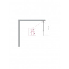 Душевая перегородка BelBagno UNO-L-1-TB-60-C-Cr профиль хром, стекло прозрачное