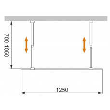 Душевая перегородка Cezares LIBERTA-L-2-125-C-Cr профиль хром, стекло прозрачное