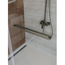 Душевой уголок Cezares LUX-AH-FS-11-120/80-C-GM, 120х80х195, профиль оружейная сталь, стекло прозрачное
