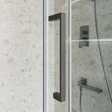 Душевой уголок BelBagno MARINO-2-AH-1-130/100-C-GM 130х100см профиль оружейная сталь, стекло прозрачное