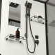 Душевая кабина Niagara Standart ST100/15Q/BL (100х100х215) квадрат,поддон 15см,распашная,проф.черный,3 места
