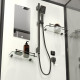 Душевая кабина Niagara Standart ST100/15Q/BL/BK (100х100х200) квадрат,поддон 15см,распашная,проф.черный,без крыши,3 места