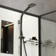 Душевая кабина Niagara Standart ST100/15Q/BL/BK (100х100х200) квадрат,поддон 15см,распашная,проф.черный,без крыши,3 места