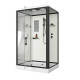 Душевая кабина Niagara Standart ST100/80/15Q/BL (100х80х215) прямоугольник,поддон 15см,распашная,проф.черный,3 места