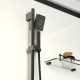 Душевая кабина Niagara Standart ST100/80/15Q/BL (100х80х215) прямоугольник,поддон 15см,распашная,проф.черный,3 места