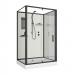 Душевая кабина Niagara Standart ST120/90/15Q/BL/BK (120х90х200) прямоугольник,поддон 15см,распашная,проф.черный,без крыши,3 места
