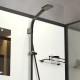 Душевая кабина Niagara Standart ST120/90/15Q/BL/BK (120х90х200) прямоугольник,поддон 15см,распашная,проф.черный,без крыши,3 места