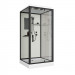 Душевая кабина Niagara Standart ST80/15Q/BL (80х80х215) квадрат,поддон 15см,распашная,проф.черный,3 места