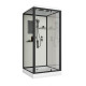 Душевая кабина Niagara Standart ST80/15Q/BL (80х80х215) квадрат,поддон 15см,распашная,проф.черный,3 места