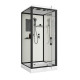 Душевая кабина Niagara Standart ST80/15Q/BL (80х80х215) квадрат,поддон 15см,распашная,проф.черный,3 места