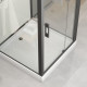 Душевая кабина Niagara Standart ST80/15Q/BL/BK (80х80х200) квадрат,поддон 15см,распашная,проф.черный,без крыши,3 места