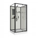 Душевая кабина Niagara Standart ST90/15Q/BL/BK (90х90х200) квадрат,поддон 15см,распашная,проф.черный,без крыши,3 места