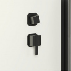 Душевая кабина Niagara Standart ST90/15Q/BL/BK (90х90х200) квадрат,поддон 15см,распашная,проф.черный,без крыши,3 места