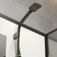 Душевая кабина Niagara Standart ST90/15Q/BL/BK (90х90х200) квадрат,поддон 15см,распашная,проф.черный,без крыши,3 места