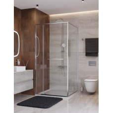 Душевой уголок Cezares LUX-AH-FS-11-100/80-C-CR, 100х80х195, профиль хром, стекло прозрачное