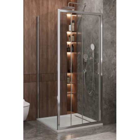 Душевой уголок Cezares MOLVENO-AHF-31-90/100-C-CR-IV, 90х100х195, профиль хром, стекло прозрачное Душевой уголок Cezares MOLVENO-AHF-31-90/100-C-CR-IV, 90х100х195, профиль хром, стекло прозрачное