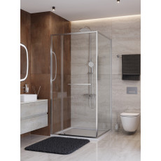 Душевой уголок Cezares LUX-AH-FS-11-100/90-C-CR, 100х90х195, профиль хром, стекло прозрачное