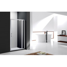 Дверь в проём Cezares MOLVENO-BA-11-90+20-C-Cr-IV, 110х195, профиль хром, стекло прозрачное