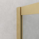 Душевой уголок Cezares RELAX-304-A-2-100-C-BORO, 100х100х200, профиль брашированное золото, прозрачное стекло