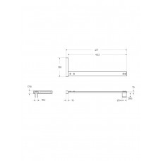 Душевая перегородка BelBagno UNO-L-1-TB-100-GR-Cr профиль хром, стекло серое
