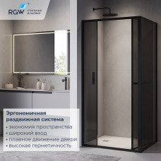 Душевой уголок с открытием двери вовнутрь RGW LE-45-B (Тонированное, 1000x800)