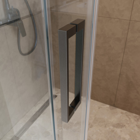 Душевая дверь шириной 140см BelBagno SOFT_CLOSE-1-BF-1-140-C-GM профиль оружейная сталь, стекло прозрачное Душевая дверь шириной 140см BelBagno SOFT_CLOSE-1-BF-1-140-C-GM профиль оружейная сталь, стекло прозрачное