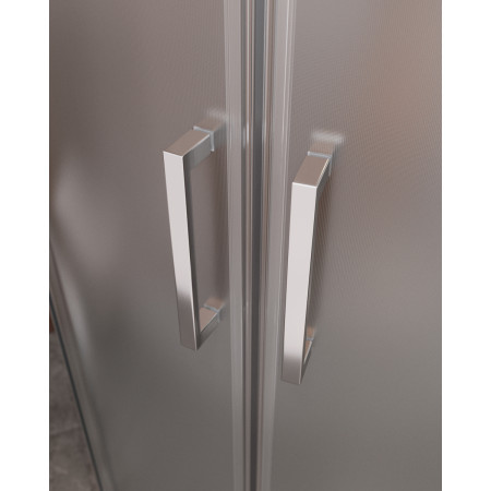 Душевой уголок Cezares MOLVENO-RH-22-130/120-P-Cr, 130х120х195, профиль хром, стекло Punto матовое