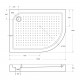 Акриловый поддон 100х80 левосторонний BelBagno TRAY-BB-RH-100/80-550-15-W-L с сифоном Акриловый поддон 100х80 левосторонний BelBagno TRAY-BB-RH-100/80-550-15-W-L с сифоном