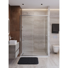 Душевая дверь Cezares LUX-B-FS-11-140-C-CR, 140х195, профиль хром, стекло прозрачное