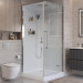 Душевая кабина BelBagno UNO-CAB-A-1-90-C-Cr-Bi-TOP-R, правосторонняя