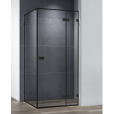 Душевой уголок Cezares BELLAGIO-A-1-100-C-NERO, 100х100х197, профиль черный, прозрачное стекло