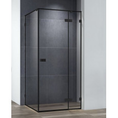 Душевой уголок Cezares BELLAGIO-A-1-100-C-NERO, 100х100х197, профиль черный, прозрачное стекло